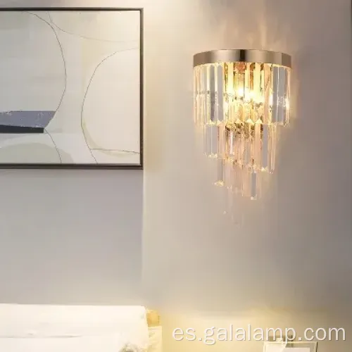 Candelera de cristal nórdico para una lujosa decoración del dormitorio